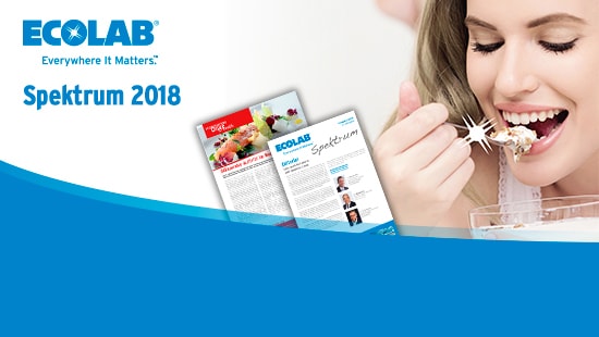 Teaser for Ecolab's Spektrum 2018 magazine