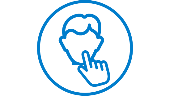 Touching face icon