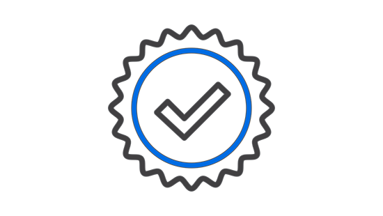 Seal with checkmark