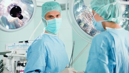 Surgeon in the operating room